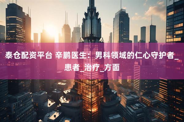 泰仓配资平台 辛鹏医生：男科领域的仁心守护者_患者_治疗_方面
